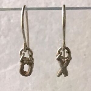 Sterling Silver XO Dangle Earrings